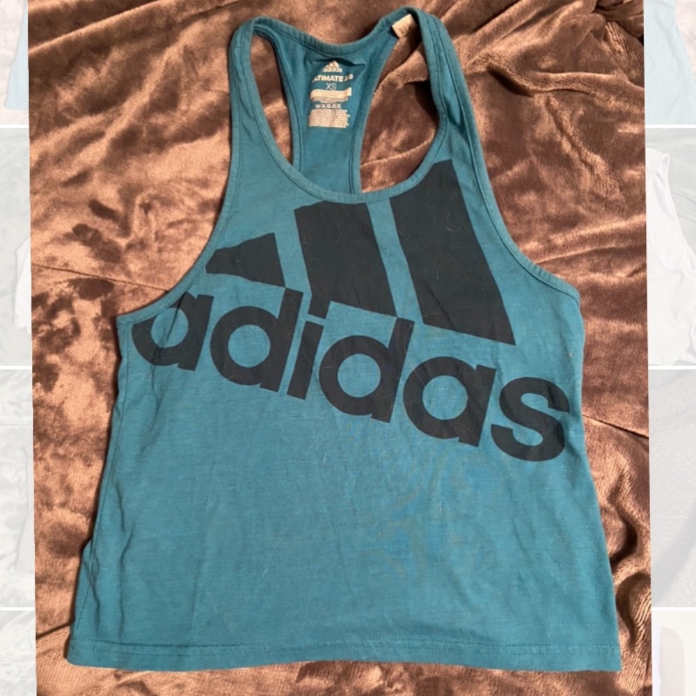 Adidas Blue Razor Back Tank Top